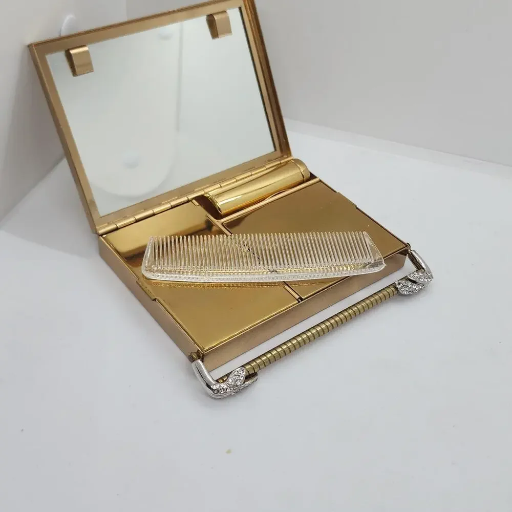 Vintage Volupte Swinglok Sophisticase Caryall Compact 1940-1050s Vanity Purse